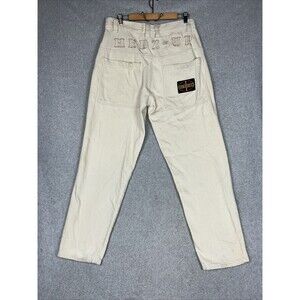 Hedz Up Jeans Men’s 38X32 Baggy Y2K Skater Grunge Ivory Made In Hong Kong